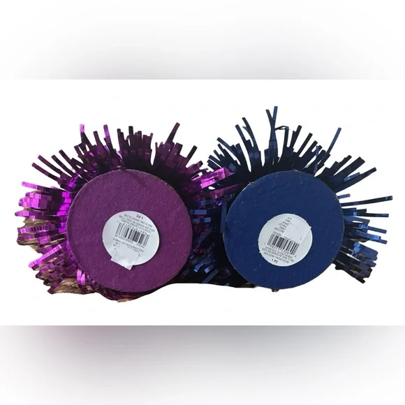 Tinsel Christmas trees free standing purple blue NEW NWT 14 in decor - Picture 7 of 7